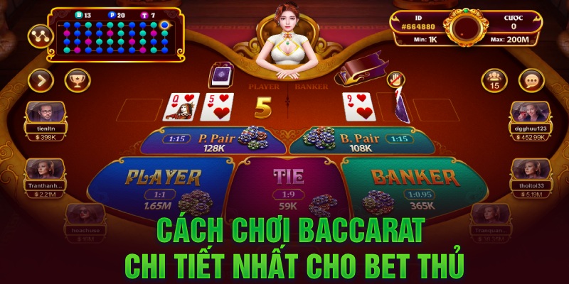 Cách chơi Baccarat chi tiết nhất cho bet thủ